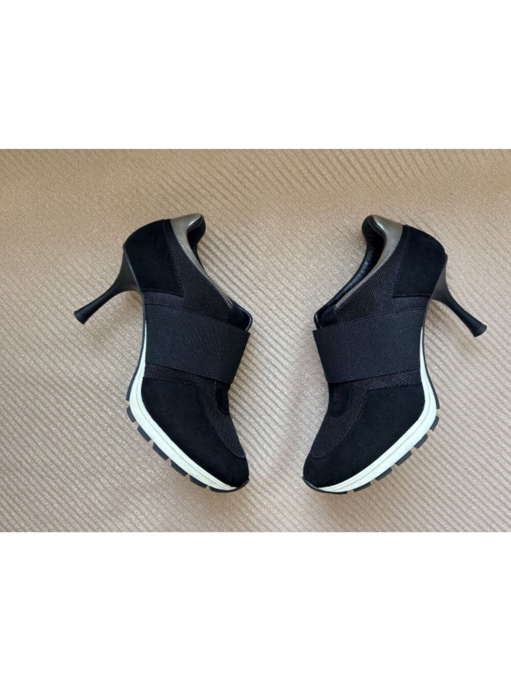 Sneex The Icon Black Hybrid Sneaker Stiletto Heels Womens 8 - Picture 6 of 8